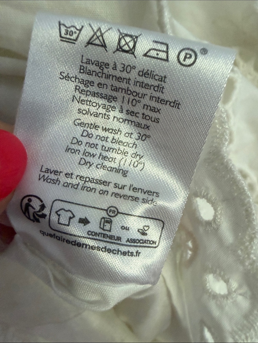 Sezane White Eyelet Mini Dress - worn once! - Picture 8 of 8